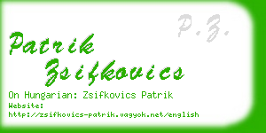 patrik zsifkovics business card